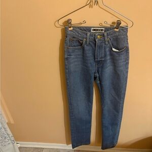 B SIDES straight leg blue jeans